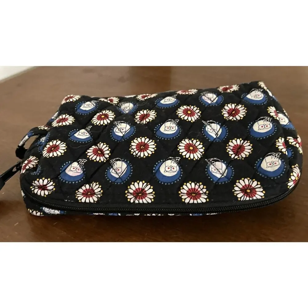 Vera Bradley Cosmetic Bag, Night Owl Pattern, Pre-Owned, Excellent
